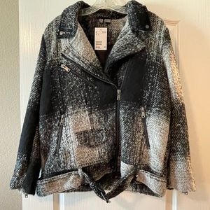 H&M Divided Plaid Wool Jacket NWT